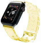 Fusion Accessories Light nutikella rihm Apple Watch 2/3/4/5/6/7/SE (42/44/45 mm) jaoks | silikoonist | kollane