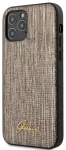 Guess GUHCP12MPCUMLLIGO sisaliku tekstuuriga tagakaane &uuml;mbris telefonile iPhone 12 | iPhone 12 Pro, kuldne