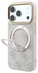 Guess 4G Ring Stand telefoni &uuml;mbris alusega ja MagSafe toega iPhone 18 Pro roosa