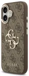 Guess PU Leather 4G Metal Logo &uuml;mbris telefonile iPhone 17 pruun