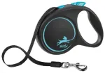 Automaatne rihm koertele - Trixie Flexi BLACK DESIGN, tape leash, S: 5 m, blue
