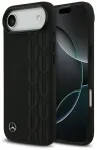 Mercedes Leather Laurel Leaves telefoni&uuml;mbris MagSafe toega iPhone 17 Air jaoks, must