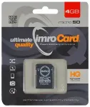 Imro memory card 4GB microSDHC cl. 10 + adapter