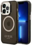 Guess GUHMP14LHTCMK iPhone 14 Pro 6,1" czarny|black hard case Gold Outline Translucent MagSafe