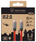 Tactical Fat Man 2.0 data transfer and charging cable | USB-C to USB-C | 60W | 1m | red