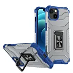 Crystal Ring Kickstand Tough Rugged telefoni &uuml;mbris alusega iPhone 13 mini sinine