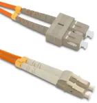 Qoltec Kiudoptiline patchcord SC/UPC - LC/UPC | Mitmerealine | 50/125 | OM2 | Duplex | 3m