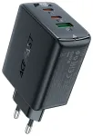 Acefast A41 reisilaadija | 65W | GaN | USB-C, USB-A | must
