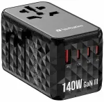 Verbatim Adapter seinalaadija | 140W | GaN, PD | USB-A, USB-C | must