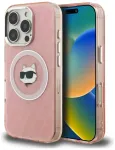 Karl Lagerfeld IML Choupette Head Logo telefoni &uuml;mbris MagSafe toega iPhone 16 Pro roosa (kass)