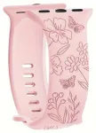 Riff silikoonist rihm "Butterfly" Apple iWatch 38 / 40 / 41 mm jaoks, roosa