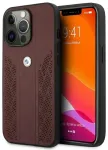 BMW BMHCP13LRSPPR &uuml;mbris iPhone 13 Pro|13 6.1" punane hardcase Leather Curve Perforate