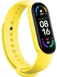 Toptel nutikella rihm Xiaomi Mi Band 5/6/7 jaoks | silikoonist | kollane