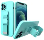 Rope gel telefoni &uuml;mbris keti-paelaga iPhone 12 Pro Max sinine