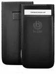 Bugatti PurePremium nahast mobiiltelefoni kott Samsung I9500 Galaxy S4 must