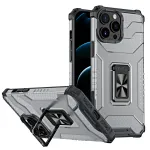 Crystal Ring Kickstand Tough Rugged telefoni &uuml;mbris alusega iPhone 13 Pro must