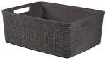 Korv Jute M 12L 36x28x15cm, tumehall