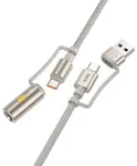 Hoco U138 data transfer and charging cable | USB-A to USB-C | QC 3.0 | 60W | 1.2m | gray