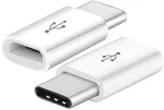 Fusion universaalne adapter Micro USB kuni Type-C (USB-C) USB-&uuml;hendus valge