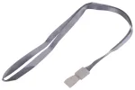 Kaelapael DELI 45x1cm hall, plastikust kinnitus (valge clip)
