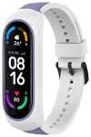 Fusion Accessories Dual Color nutikella rihm Xiaomi Mi Band 3/4/5/6 jaoks | valge