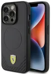 Ferrari FEHMP15LPTEK iPhone 15 Pro 6.1" czarny|black hardcase Carbon Metal Logo MagSafe