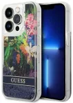 Guess GUHCP14LLFLSB iPhone 14 Pro 6,1" niebieski|blue hardcase Flower Liquid Glitter