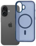 Flexline Mag Cover telefoni &uuml;mbris MagSafe toega iPhone 17 tumesinine