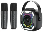 Blavec Kaasaskantav Bluetooth k&otilde;lar WS-08 Karaoke Idol - 8W kahe mikrofoniga (WS08-2MB) must