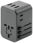 ENERGEA Travelworld travel charger | 35.5W | PD, PPS, QC3.0 | USB-A, USB-C | gray, gunmetal