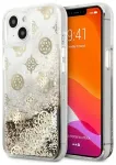 Guess GUHCP13SLGPEGO iPhone 13 mini 5,4" kuldne k&otilde;va kate Peony Liquid Glitter