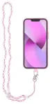 CRYSTAL DIAMOND telefoni kaelapael, telefoni ripats / n&ouml;&ouml;ri pikkus 74cm (37cm silmuses) kaelas - hele roosa