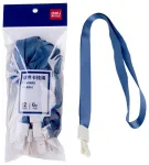 Kaelapael DELI 45x1cm tume sinine, plastikust kinnitus (valge clip)