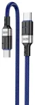 iKaku KSC-696 PD60W Kiirlaadimis- ja andmekaabel Type-C to Type-C 1.2m Blue