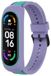 Fusion Accessories Dual Color nutikella rihm Xiaomi Mi Band 3/4/5/6 jaoks | roheline/lilla