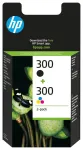 Tindikassettide komplekt HP 300 CN637EE must/kolmev&auml;rviline