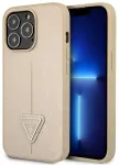Guess GUHCP14LPSATLE iPhone 14 Pro 6,1" beżowy|beige hardcase SaffianoTriangle Logo