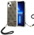 Guess GUOHCP14MH4STW iPhone 14 Plus | 15 Plus 6.7" brązowy|brown hardcase 4G Print Strap