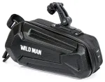 WILDMAN traveling bag under bike saddle with zipper 1,2L XT7 black