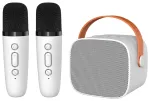 Blavec Kaasaskantav Bluetooth k&otilde;lar WS-07 Karaoke Party - 5W kahe mikrofoniga (WS07-2MW) valge