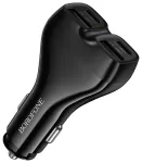 Borofone autolaadija BZ35 Leader - 2 x Type C + USB - PD 30W, must