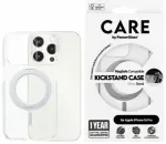 PanzerGlass CARE Kickstand Case telefonikaas jalgtoe ja MagSafe'iga iPhone 15 Pro 6,1" jaoks, h&otilde;bedane 1414