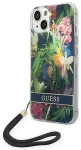 Guess GUOHCP14MHFLSB iPhone 14 Plus | 15 Plus 6.7" niebieski|blue hardcase Flower Strap