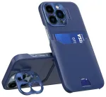Leather Stand raamatut&uuml;&uuml;pi telefoni &uuml;mbris alusega Samsung Galaxy S23 Ultra (S918) sinine