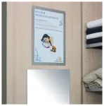 Self-adhesive pocket DURABLE DURAFRAME&reg; A4, with frame, silver color, 2 pcs/pack