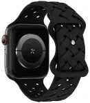 Beline Silicone Woven nutikella rihm Apple Watch (42/44/45/49 mm) jaoks | silikoonist | must