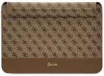 Guess Sleeve GUCS14PS4SGW 14" brown|brown 4G Stripe Metal Logo