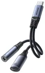 Joyroom SY-C02 2in1 DAC adapter USB-C to USB-C | 3.5 mm mini jack - black