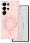 Bubble Dots Mag telefoni &uuml;mbris MagSafe toega Samsung Galaxy S25 Ultra (S938) roosa