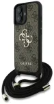 Etui Guess 4G Big Logo Cord Stap Crossbody do iPhone 16 Plus brązowy